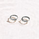 Crystal Row Huggie Hoop Earrings