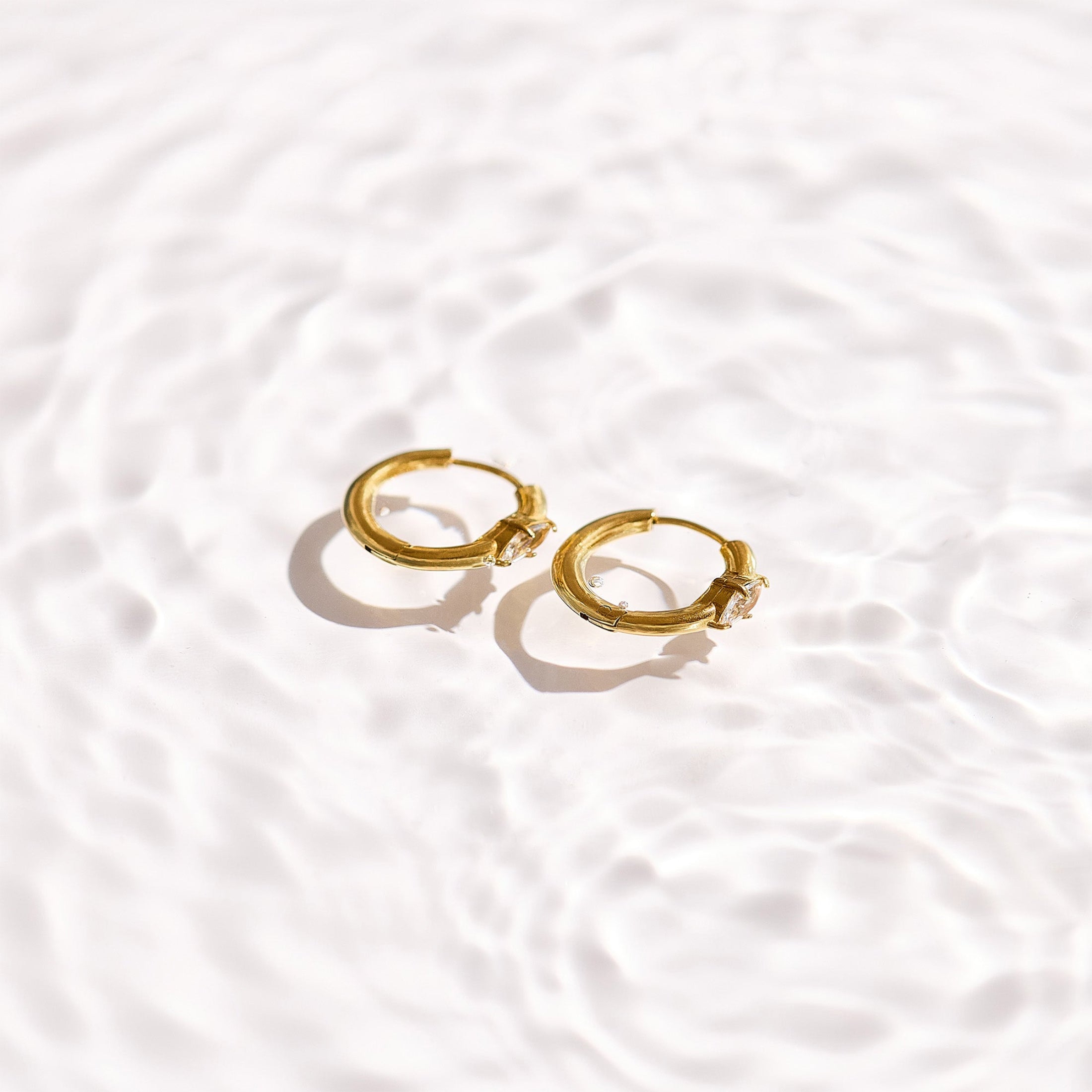 Marquise Crystal Huggie Hoop Earrings