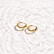 Marquise Crystal Huggie Hoop Earrings