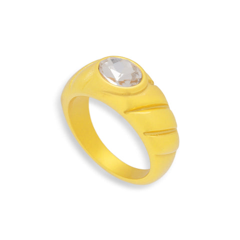 Oval Stone Dome Ring - EVRYJEWELS