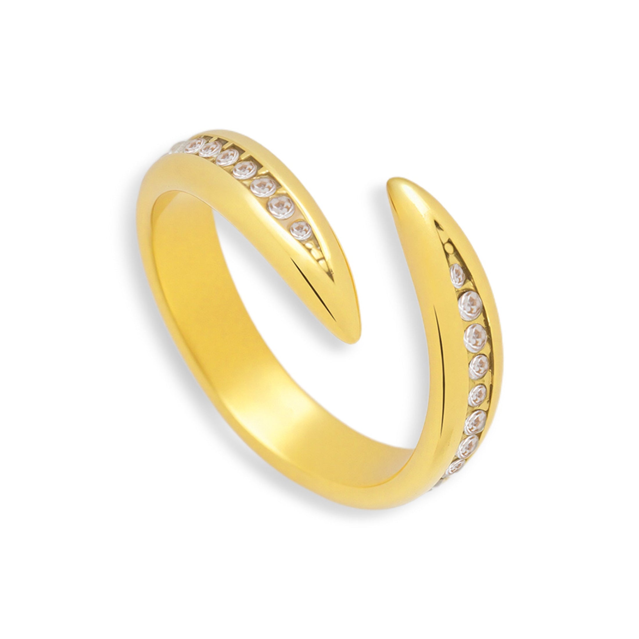 Crystal Curve Wrap Ring - EVRYJEWELS