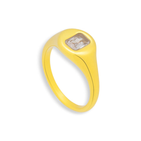 Crystal Cushion Dome Ring - EVRYJEWELS