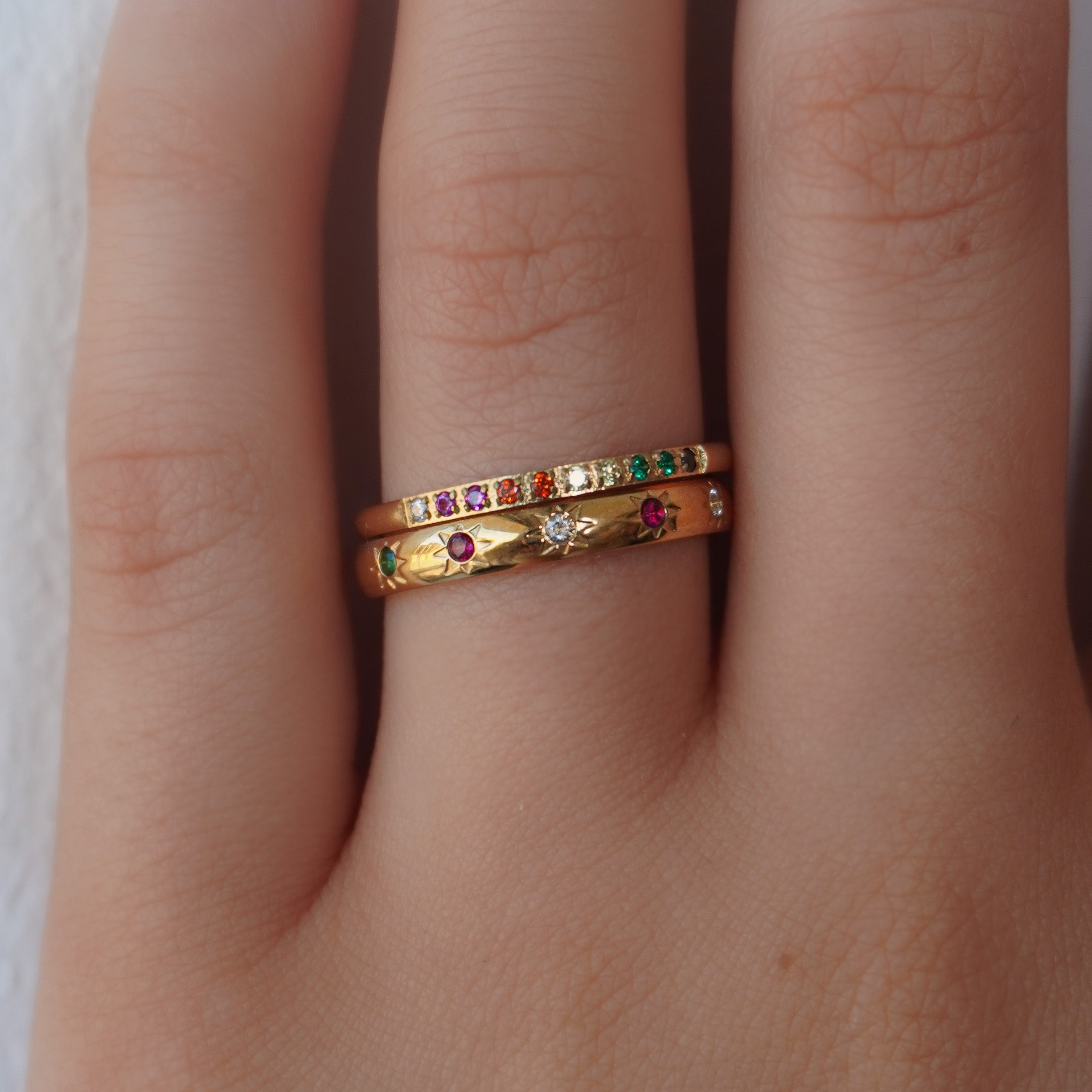Rainbow's End Ring Set
