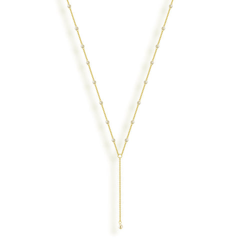 Sweet Pearl Lariat Necklace - EVRYJEWELS
