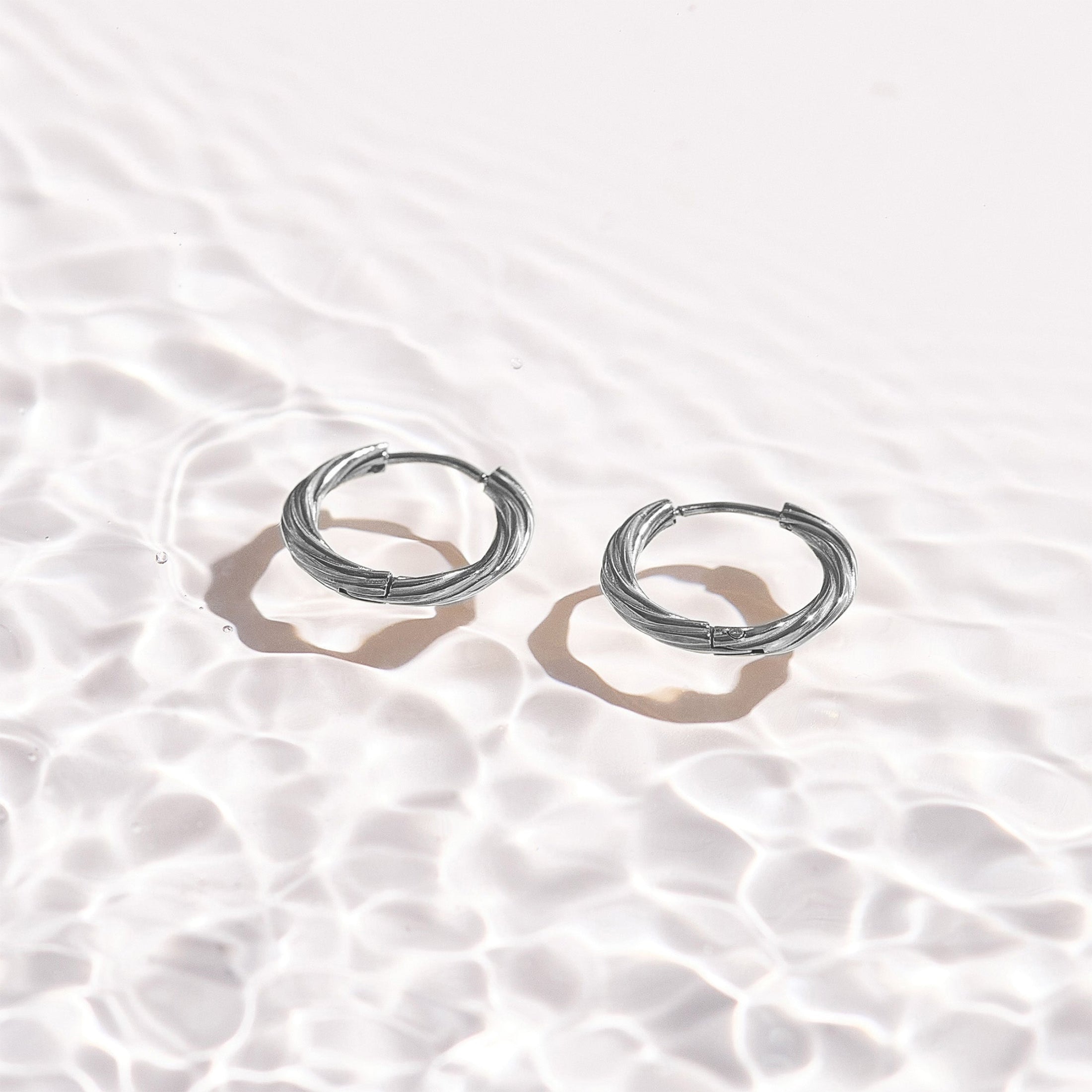 Twist Texture Huggie Hoop Earrings