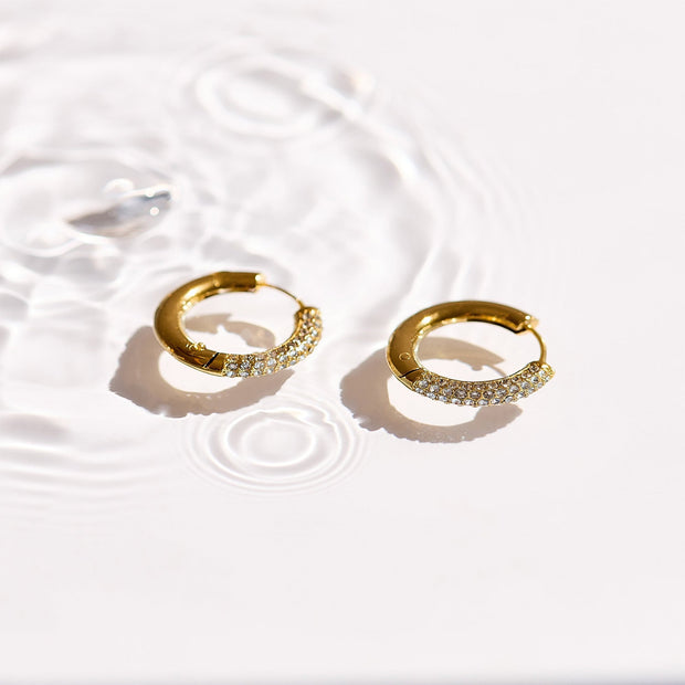 Crystal Pave Statement Hoops