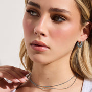 Layered Snake & Bead Chain Necklace