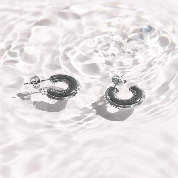 Chunky Curved Hoop Earrings