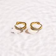Crystal Twist Hoop Earrings
