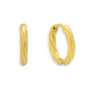 Twist Texture Huggie Hoop Earrings - EVRYJEWELS