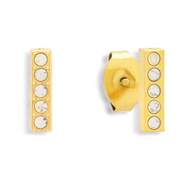 Crystal Bar Stud Earrings - EVRYJEWELS