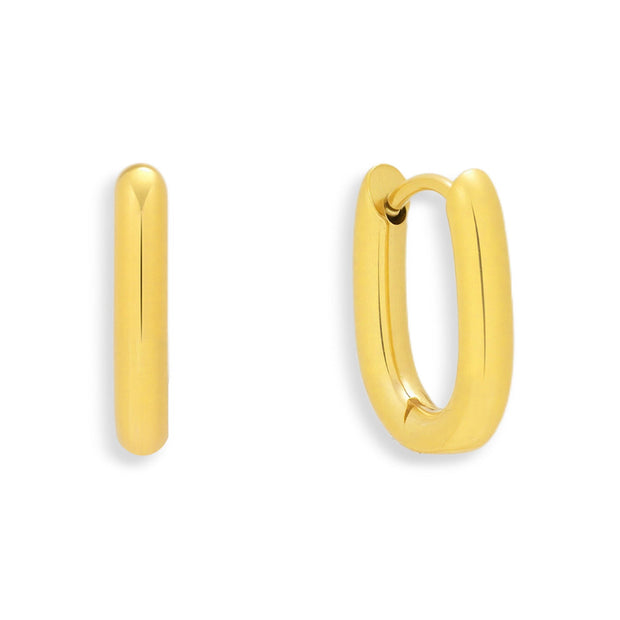 Bold Oval Hoop Earrings - EVRYJEWELS