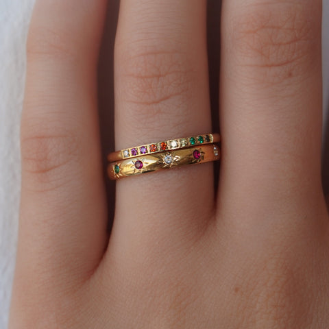 Rainbow's End Ring Set