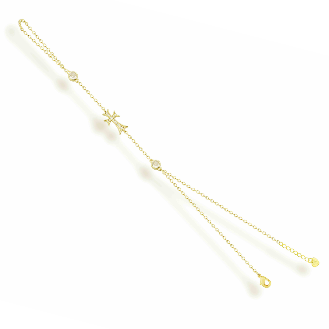 Double Cross Me Hand Chain - EVRYJEWELS