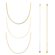 Fine Lines Bundle: 5 Piece Necklace and Bracelet Bundle