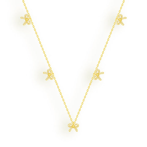 Gilded Bow Necklace - EVRYJEWELS