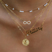 Custom/Personalized Lowercase Nameplate Cable Necklace