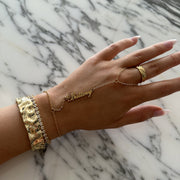 Custom/Personalized Name Plate Hand Chain - EVRYJEWELS