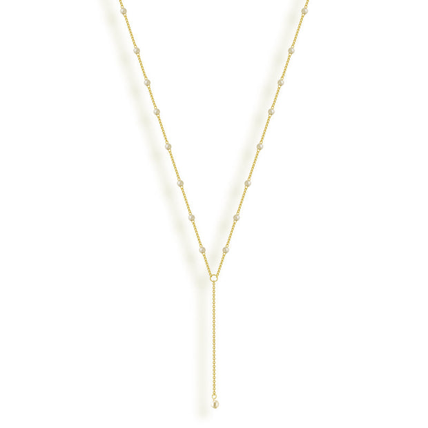 Sweet Pearl Lariat Necklace - EVRYJEWELS