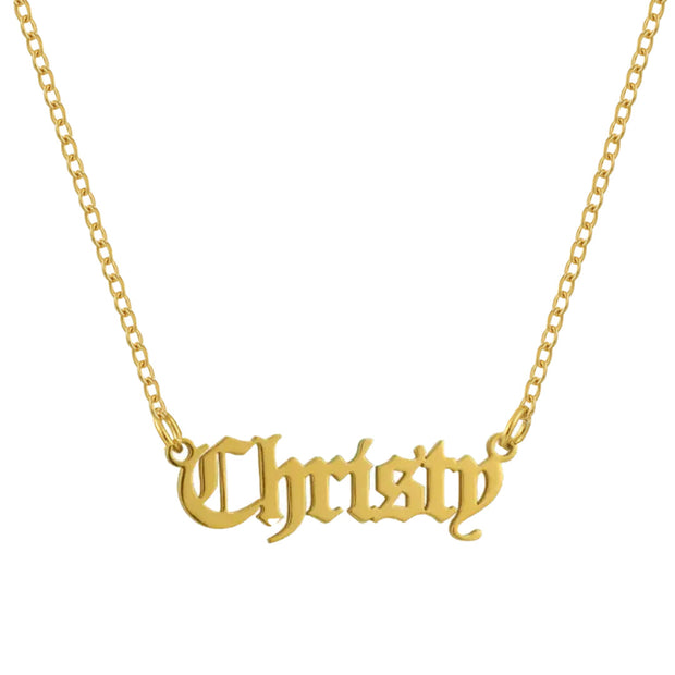 Custom/Personalized Nameplate Cable Necklace - EVRYJEWELS