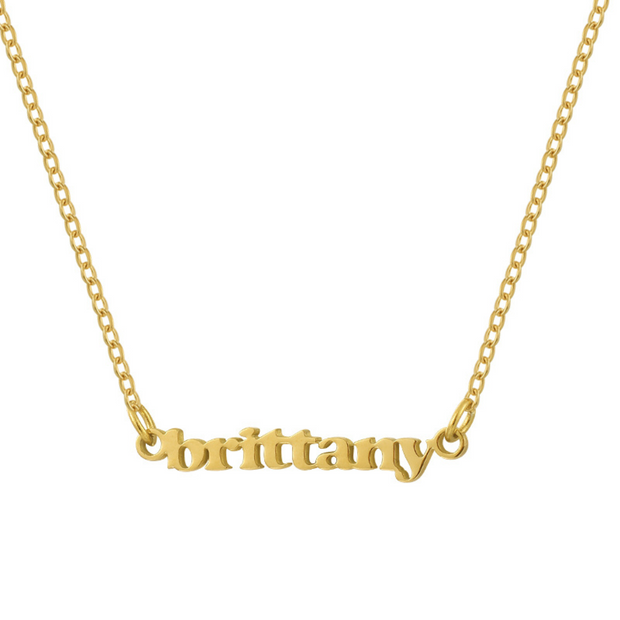 Custom/Personalized Mini Nameplate Necklace - EVRYJEWELS