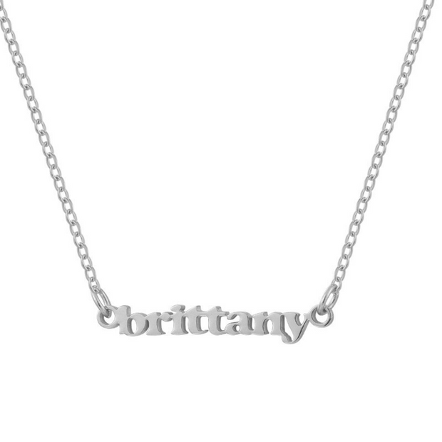 Custom/Personalized Mini Nameplate Necklace - EVRYJEWELS