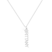Custom/Personalized Mini Vertical Charm Nameplate Necklace - EVRYJEWELS