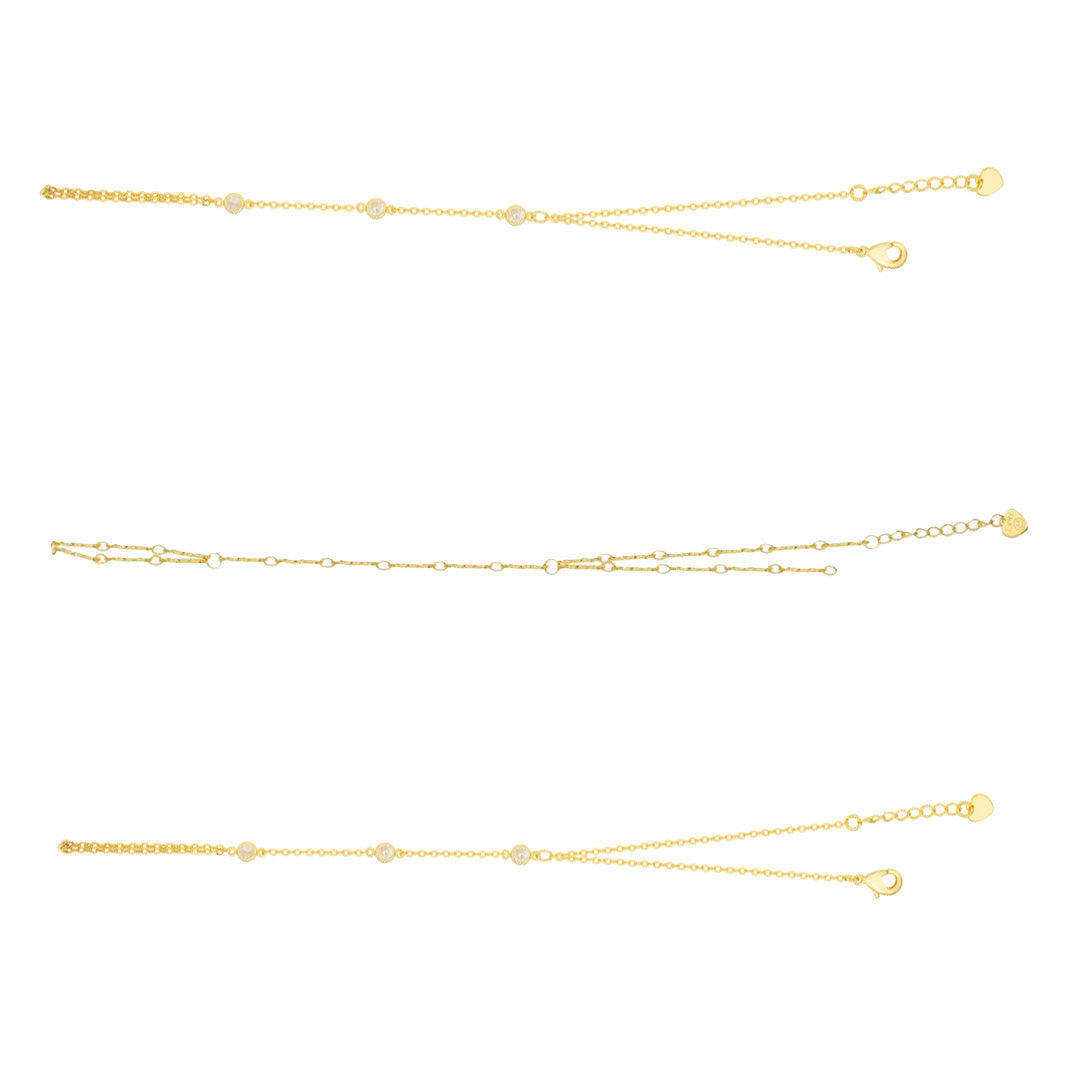 TikTok Shop Viral Hand Chain Bundle : 3 Piece Hand Chain Bundle - EVRYJEWELS